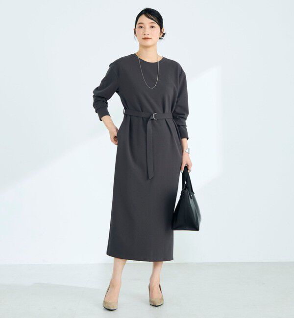 fredy emue「ジョーゼットベルト付きワンピース」|ワンピース|