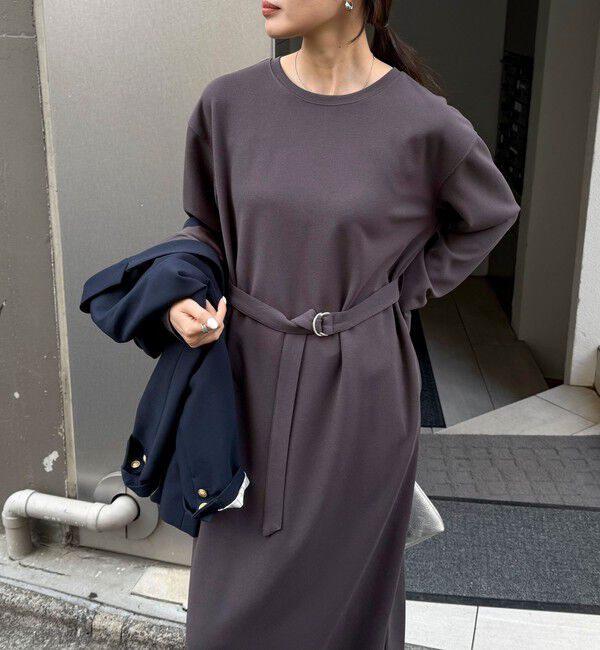 fredy emue「ジョーゼットベルト付きワンピース」|ワンピース|