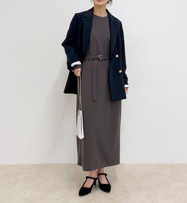 fredy emue「ジョーゼットベルト付きワンピース」|ワンピース|