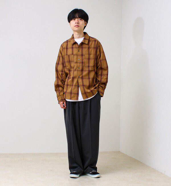 GLOSTER「【奥行きのある色合い】オンブレチェック ロングスリーブシャツ」|シャツ・ブラウス|