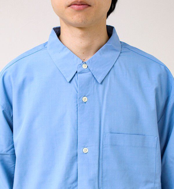 GLOSTER「【ストライプ/無地】レーヨン混 レギュラーカラーシャツ」|シャツ・ブラウス|