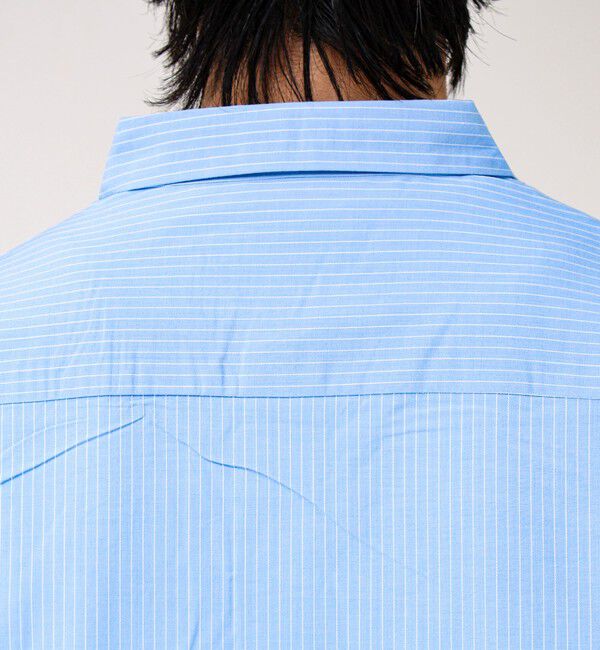 GLOSTER「【ストライプ/無地】レーヨン混 レギュラーカラーシャツ」|シャツ・ブラウス|