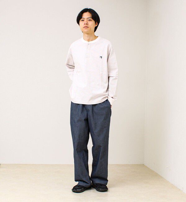 GLOSTER「【BOY刺繍】裏グラデーション ヘンリーネック ロンT」|Tシャツ・カットソー|