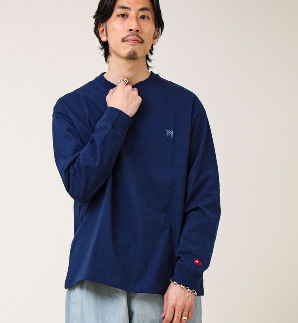 GLOSTER「【BOY刺繍】裏グラデーション ヘンリーネック ロンT」|Tシャツ・カットソー|