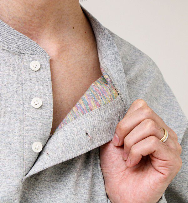 GLOSTER「【BOY刺繍】裏グラデーション ヘンリーネック ロンT」|Tシャツ・カットソー|