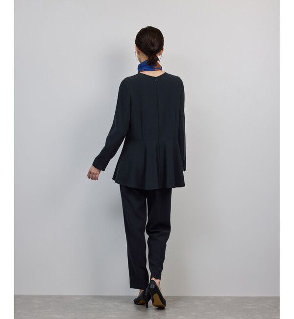 ROPE「トリアセダブルクロスペプラムブラウス/イージーケア」|シャツ・ブラウス|