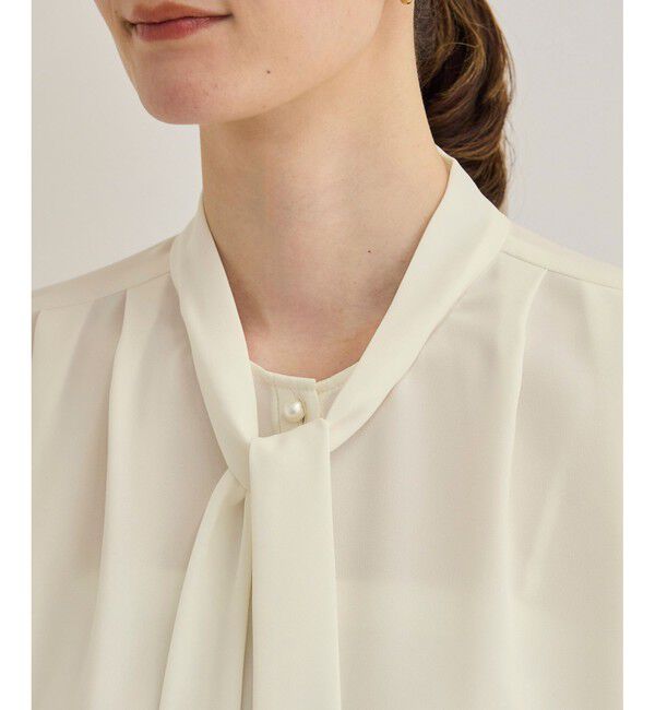 ROPE「【洗える】ボウタイブラウス」|シャツ・ブラウス|