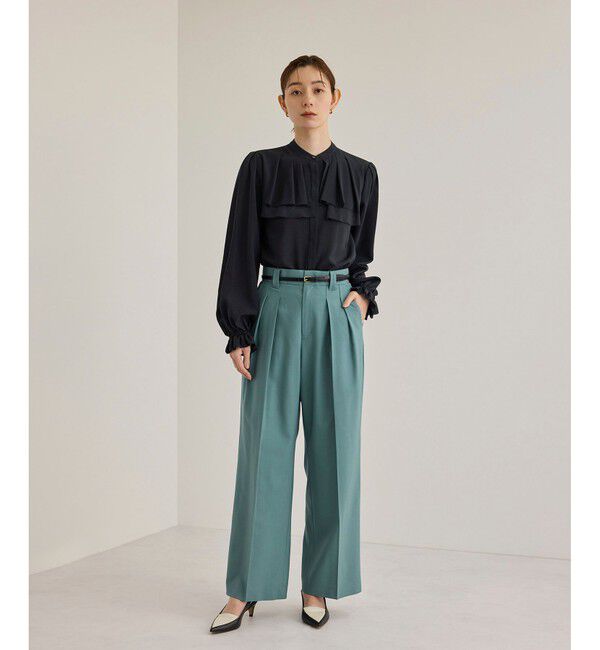 ROPE「【洗える】ダブルヨークギャザーブラウス」|シャツ・ブラウス|