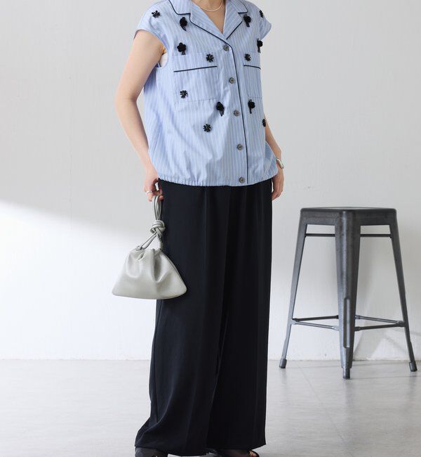  「ビジューストライプブラウス」|シャツ・ブラウス|