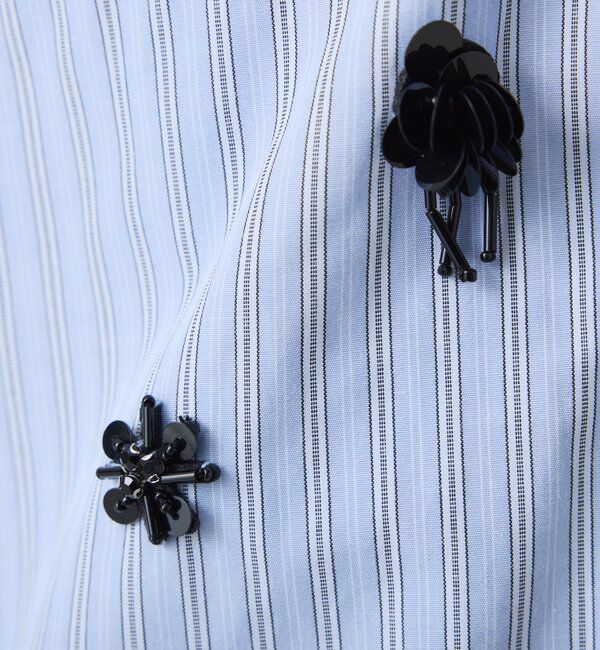  「ビジューストライプブラウス」|シャツ・ブラウス|