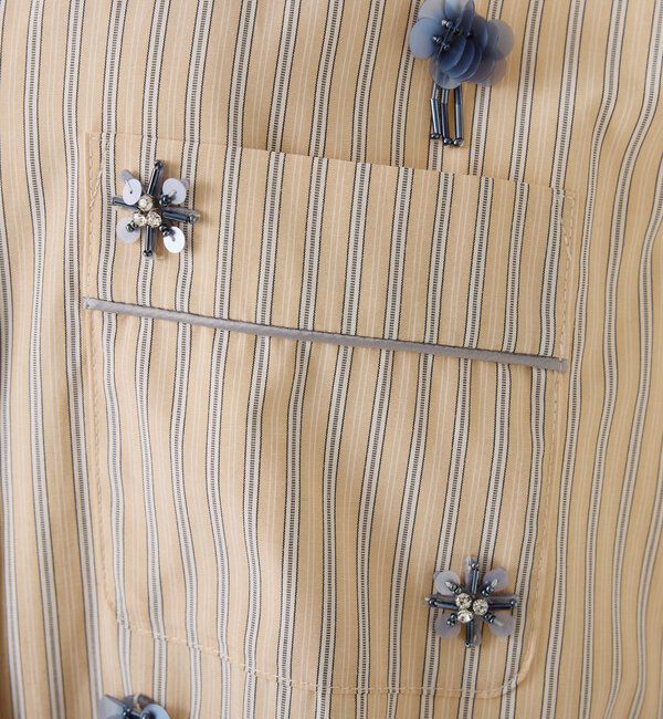  「ビジューストライプブラウス」|シャツ・ブラウス|