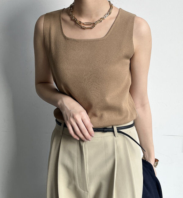 「スクエアニットタンク」|ニット・セーター|