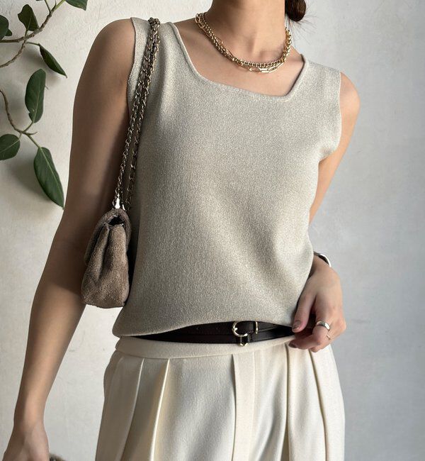  「スクエアニットタンク」|ニット・セーター|