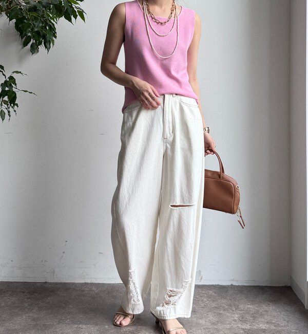  「スクエアニットタンク」|ニット・セーター|