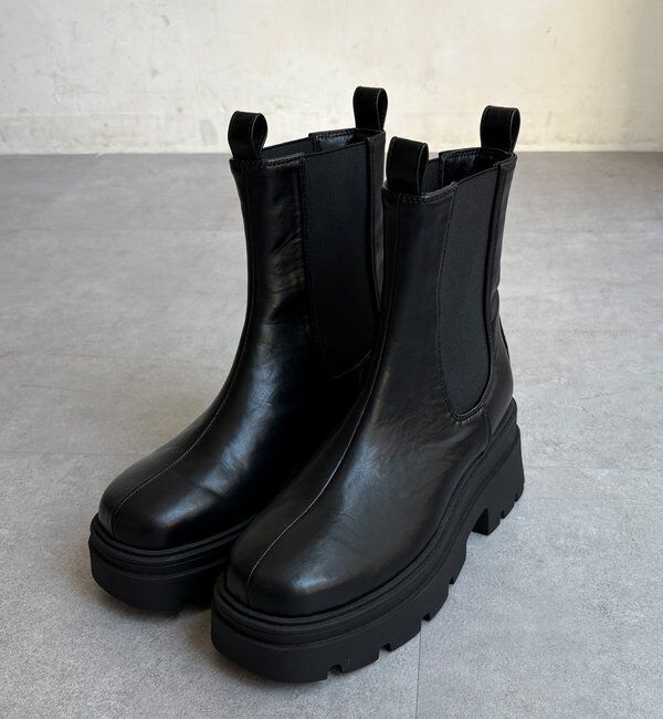  「【WEB限定】サイドゴアショートブーツ」|ショートブーツ|