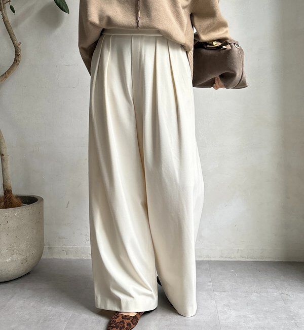  「ウォームタックワイドパンツ」|チノ|