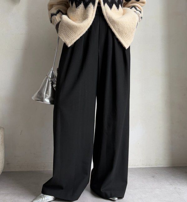  「ウォームタックワイドパンツ」|チノ|