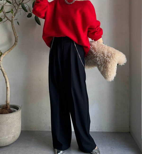  「ソフト起毛ストレッチパンツ」|チノ|