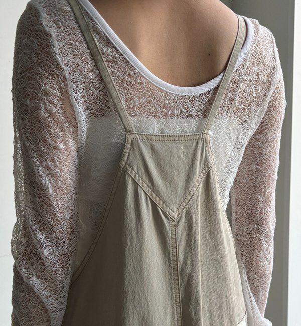  「ストレッチツイルピグメント加工オールインワン」|ワンピース|