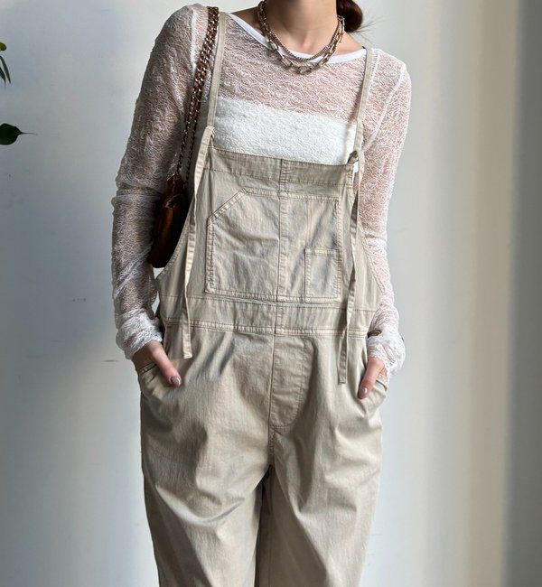  「ストレッチツイルピグメント加工オールインワン」|ワンピース|