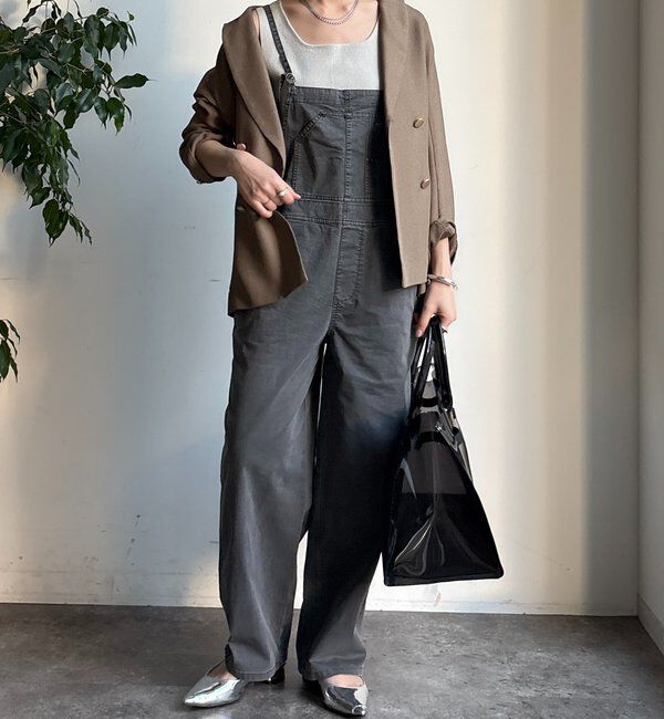  「ストレッチツイルピグメント加工オールインワン」|ワンピース|