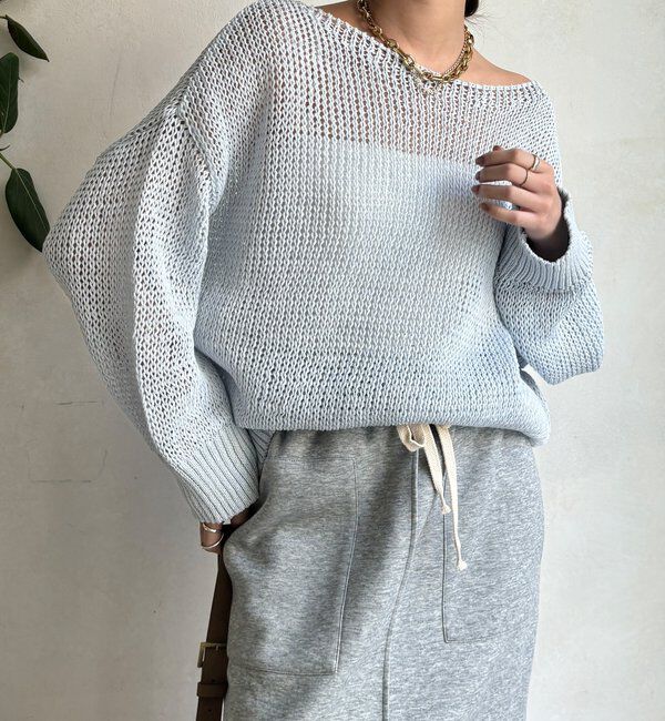  「コットンローゲージプルオーバー」|ニット・セーター|