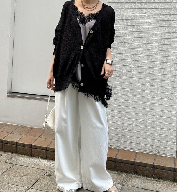  「ショート丈アシメレースキャミ」|シャツ・ブラウス|