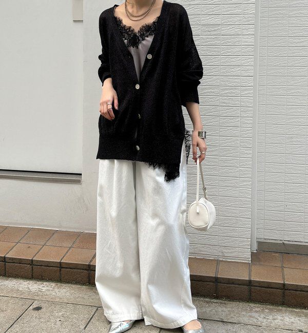  「ショート丈アシメレースキャミ」|シャツ・ブラウス|