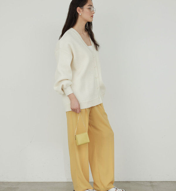  「【リニューアル！】ジャージーワイドタックパンツ」|チノ|