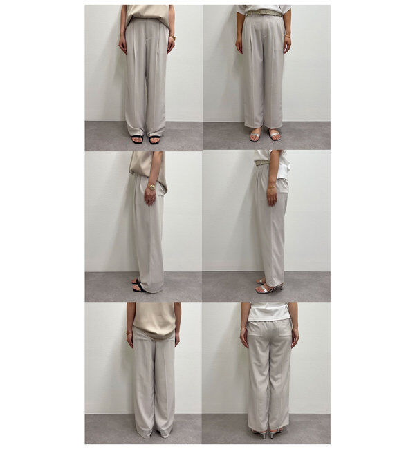  「【リニューアル！】ジャージーワイドタックパンツ」|チノ|