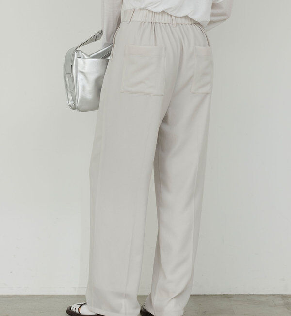  「【リニューアル！】ジャージーワイドタックパンツ」|チノ|