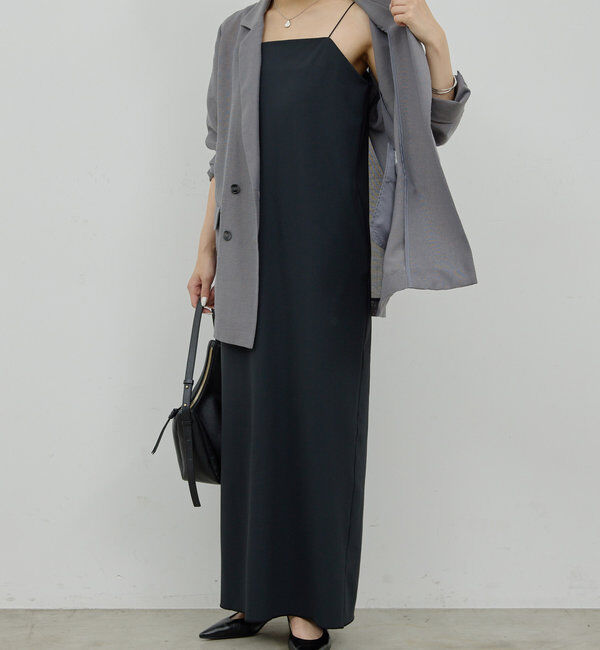  「【3サイズ展開】ストレッチマキシキャミワンピース」|ワンピース|