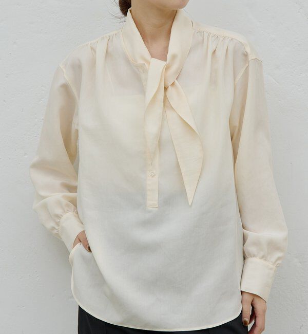  「【HERITANOVUM】スカーフカラーシャツ」|シャツ・ブラウス|