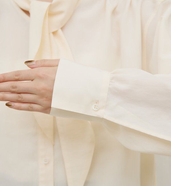  「【HERITANOVUM】スカーフカラーシャツ」|シャツ・ブラウス|