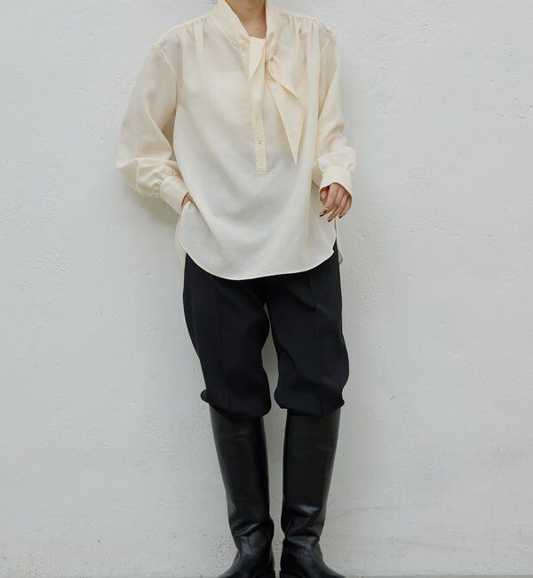  「【HERITANOVUM】スカーフカラーシャツ」|シャツ・ブラウス|