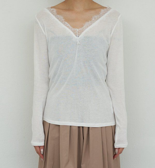  「VレースロンTee」|Tシャツ・カットソー|