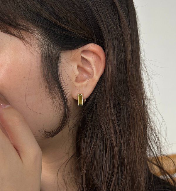  「〈GOLDY/ゴールディ〉スクエアワンタッチピアス」|リング|