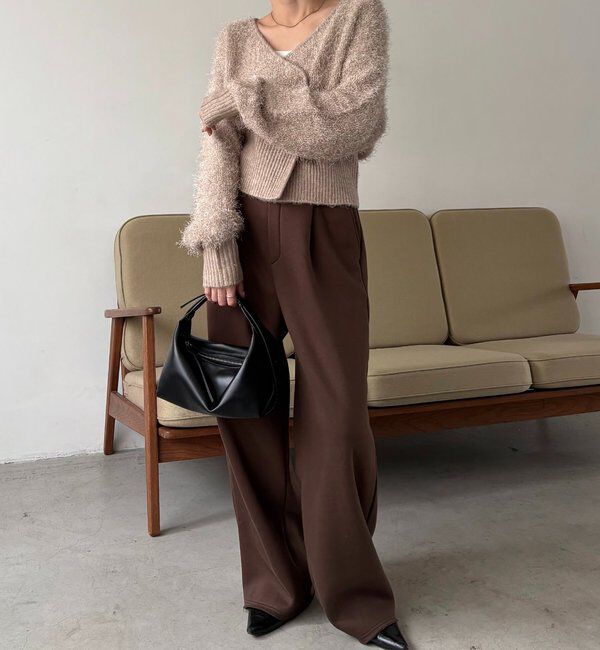  「フェザーラップカーディガン」|カーディガン|