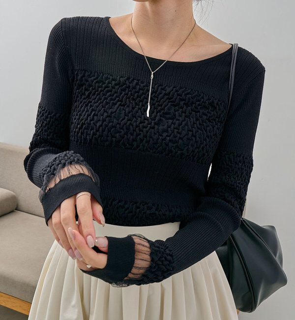  「シャーリングニット」|ニット・セーター|