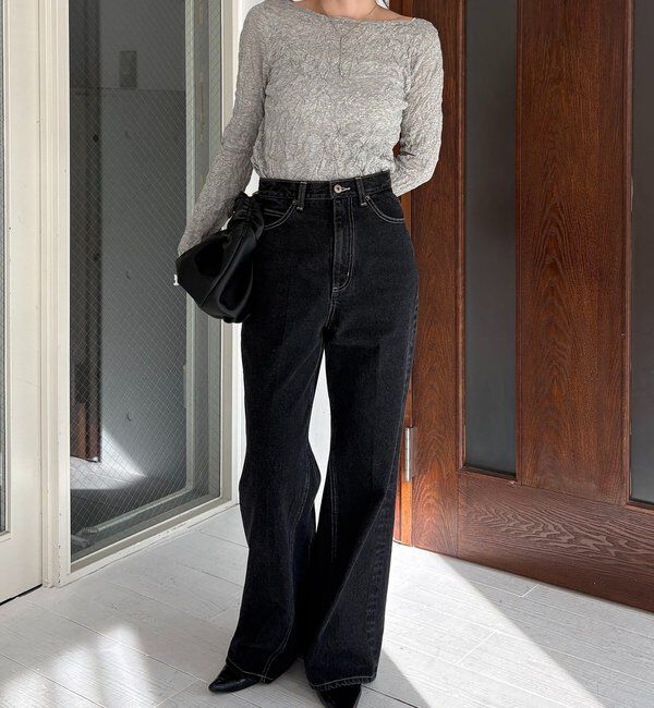  「リンクルボートネックニット」|ニット・セーター|