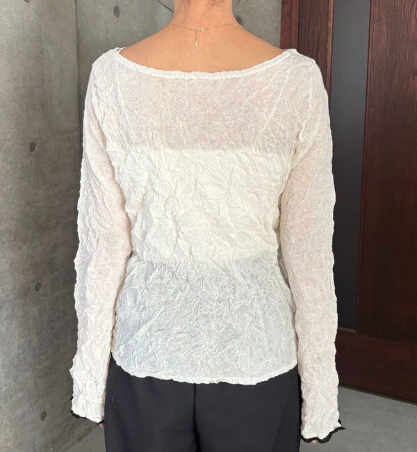  「リンクルボートネックニット」|ニット・セーター|