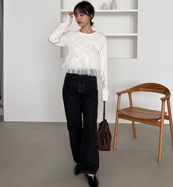  「【kon企画】フリルドッキングロンT」|Tシャツ・カットソー|