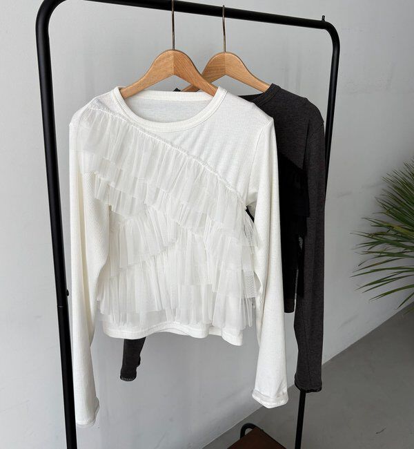  「【kon企画】フリルドッキングロンT」|Tシャツ・カットソー|