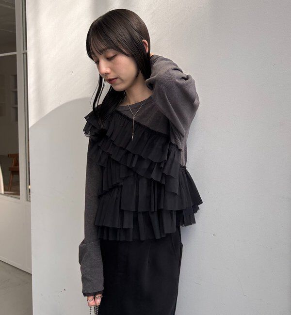  「【kon企画】フリルドッキングロンT」|Tシャツ・カットソー|