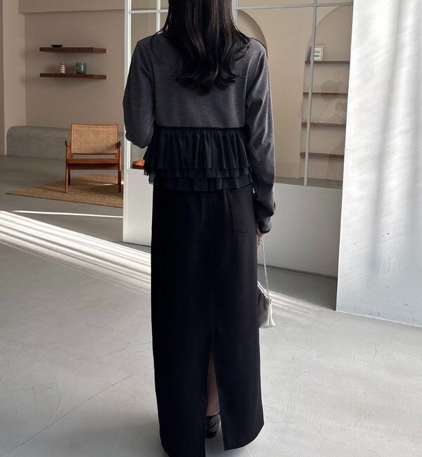  「【kon企画】フリルドッキングロンT」|Tシャツ・カットソー|