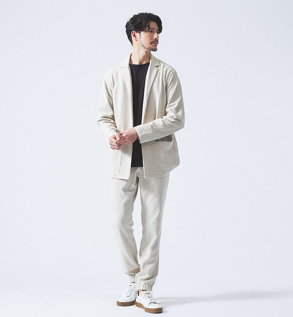 ABAHOUSE「【ノンストレス】定番 / COTTON LYCRA 圧着 クルーネック 長袖 T」|Tシャツ・カットソー|