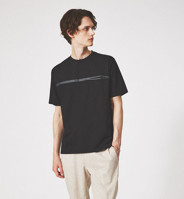 ABAHOUSE「【フロントシーム】 デザイン ポケット Tシャツ」|Tシャツ・カットソー|ブラック