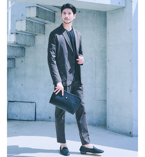 ABAHOUSE「【セットアップ対応/接触冷感】ハイブリット リラックス スラックス」|スラックス|