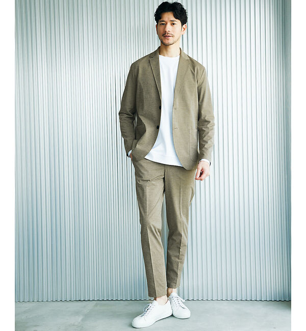 ABAHOUSE「【セットアップ対応/接触冷感】ハイブリット リラックス スラックス」|スラックス|