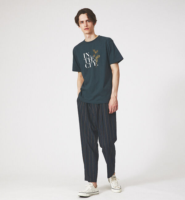 ABAHOUSE「【IN THE CITY】ドライフラワー 半袖 Tシャツ」|Tシャツ・カットソー|